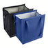 2pcs Large Capacity Heavy Duty Insulated Shopping Bag 6.9-liter folding insulation bag, refrigerated bag, non-woven food delivery insulation bag（black+blue）