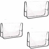 3pcs Plastic Salon Chair Back Covers Protectors - Pack of 3, Clear Vinyl Cover for Most Standard Salon Chairs. Protect Chairs from Stains, Chemicals, Mousse, Color, Peroxide & Bleach