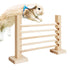 kathson Rabbit Jump Bar, Natural Wood Toy Set Adjustable Height Jump Hurdle Bar Rabbit Exercise Obstacle Training Games