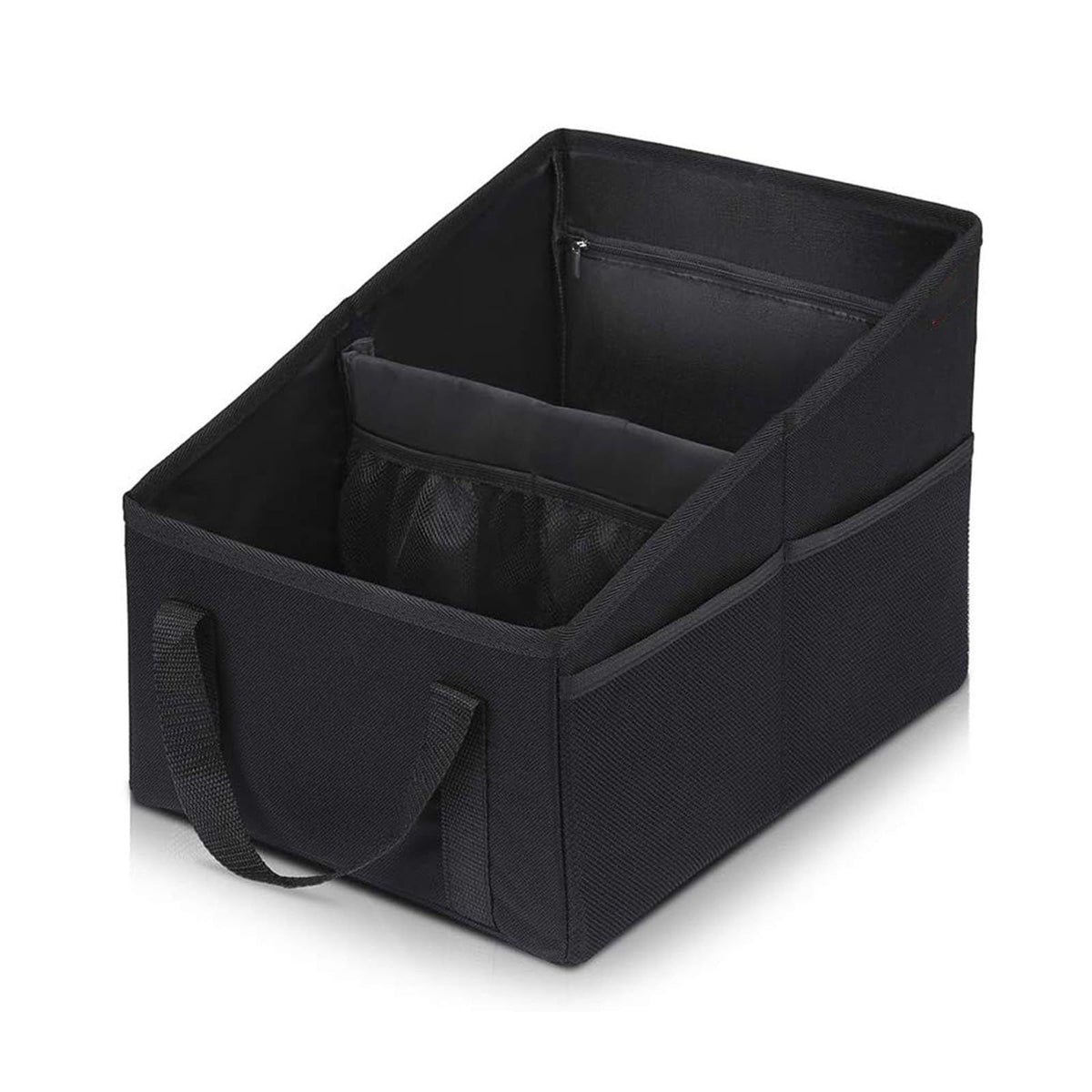 Car Seat Organizer - Passenger Seat Organizer, Collapsible Small Car Seat Storage Organizer for Console Front/Back, Automotive Backseat Organizer