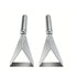 2pcs Fruit Carving Knife, DIY Platter Decoration Carving Tool For Fruit Vegetable Cutting Knife, Triangular Shape Stainless Steel Food Carving Carving Knife Slicer
