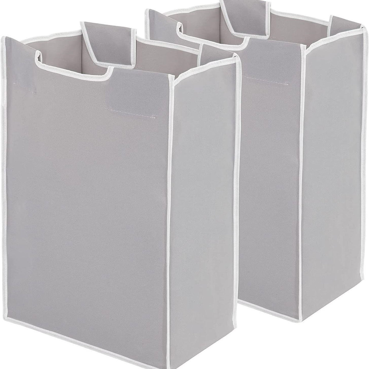 2 Pcs Laundry Sorter Replacement Bags Hamper Cart Removable Replacement Laundry Storage Organizer Bag Hamper Liner, No Hooks  (Gray)