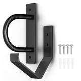 Steel Battle Rope Wall Mount Kit w/Anchor & Storage Hook - Matte Black Secure Mounting | Durable Steel Battle Rope Holder for Home and Gym Use