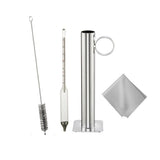 Maple Syrup Hydrometer Test Cup Kit - Maple Syrup Density Kit, Baume and Brix Scale, Stainless Steel Maple Syrup Kit with Cleaning Brush - Calibrated to Create Pure Maple Syrup