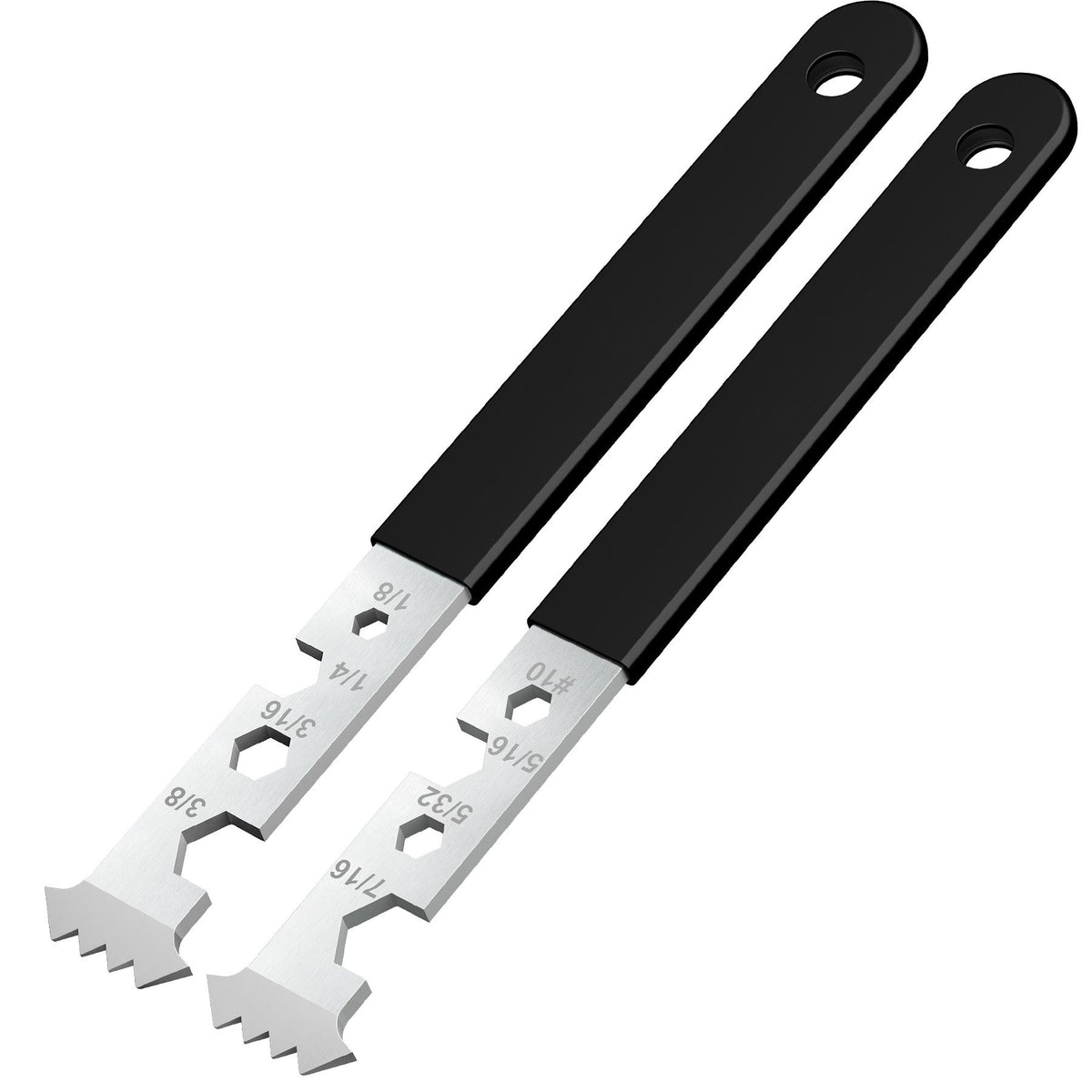 2-in-1 Paver Removal Tool with Hex Wrench, 2 Pcs Set Paver Puller Tool with Double Joint Scraper, Micro-Tooth Groove & Non-Slip Handle