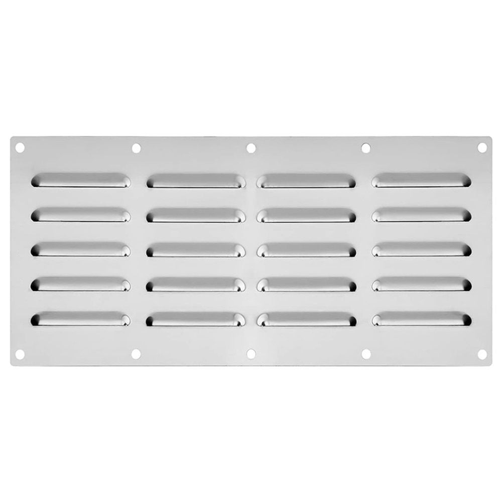Stainless Steel Venting Panel for Grill Accessory, 13.5in x 5.25in；Venting Panel for Grill Accessory Stainless Steel Vent Cover Grill Vent for Masonry Fire Pits and Outdoor Kitchen