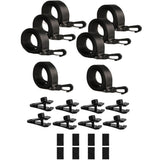 Upgraded Pool Solar Cover Reel Straps,24 Pcs Including 8 Snap-Lock Solar Cover Clips,8 Pcs 3 Times Denser Nylon Solar Cover Straps,8 Hook