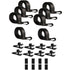 Upgraded Pool Solar Cover Reel Straps,24 Pcs Including 8 Snap-Lock Solar Cover Clips,8 Pcs 3 Times Denser Nylon Solar Cover Straps,8 Hook