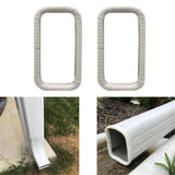 Downspout Safety Cap | 3"x4" Downspout Cover | Covers Sharp Edges, Protects Kids & Pets | 2 Pack White