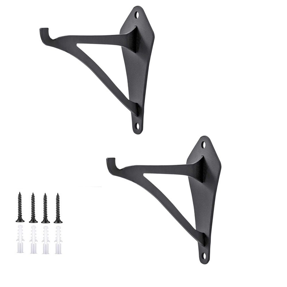 2 Piece 6" Outdoor Indoor Decorative Small Planter Lantern Hooks for Wall Hanging Windchime Hummingbird Feeder Hangers, Black