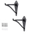 2 Piece 6" Outdoor Indoor Decorative Small Planter Lantern Hooks for Wall Hanging Windchime Hummingbird Feeder Hangers, Black