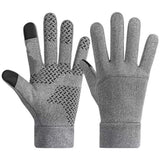 2 pack Winter Gloves for Men Women Touch Screen Gloves Cold Weather Warm Driving Running Gloves（gray,XL）