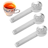 6 pcs Tea Bag Squeezer Tongs, Stainless Steel Strainer Spoons Teabag Clips Tool Practical Strainer Tea Accessories (Silver)