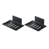2 pack Soap Holder for Shower with Carbon steel+baked paint ,Rustproof Soap Saver Sponge Holder for Bathroom,Tub,Kitchen Sink (Black)