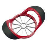 Extra Large Apple Slicer, 12-Slices Heavy Duty Apple Cutter, Durable Apple Corer, Stainless Steel Apple Slicer and Corer - for Apple, Potato, Onion and More, Red