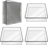 4 Pcs Plastic Sofa Seat Cushion Covers - Clear PVC Waterproof Couch Slipcover Against Cat Dog Clawing Scratching, 29.5*29.5*8.3 Inch, Black Edge