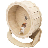 Hamster Wheels Wooden Silent Running Wheel for Gerbil, Mice, Guinea Pigs Dwarf  Hamster (21cm)
