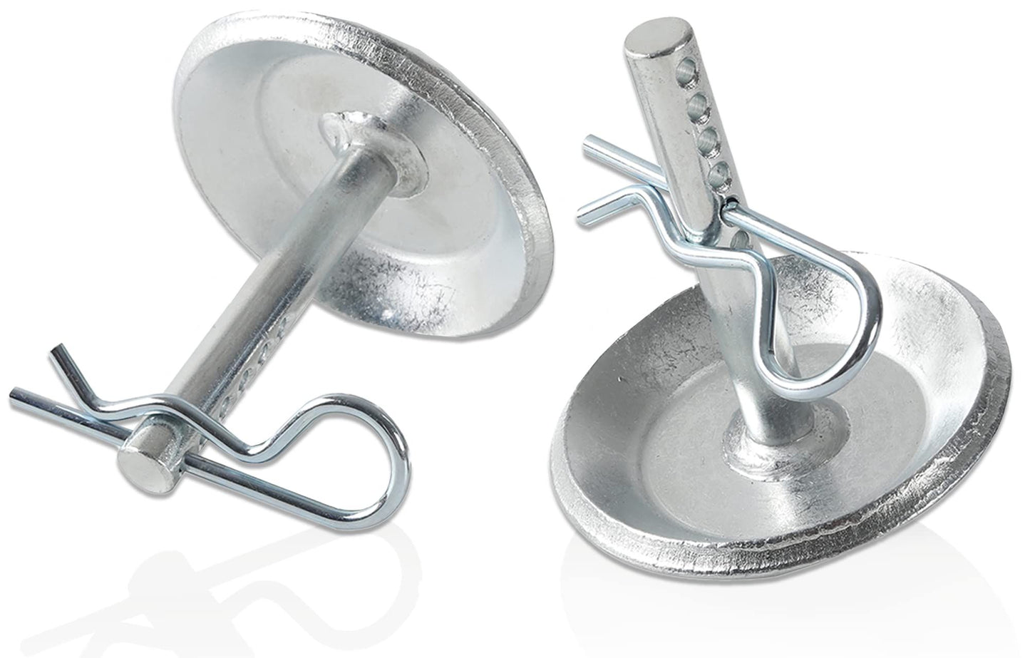 (2-Pack) Replacement Snow Plow Skid Shoes -  Hardened Steel Snow Plow Non-Slip Base - with Quick-Release Cotter Pins