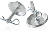 (2-Pack) Replacement Snow Plow Skid Shoes -  Hardened Steel Snow Plow Non-Slip Base - with Quick-Release Cotter Pins