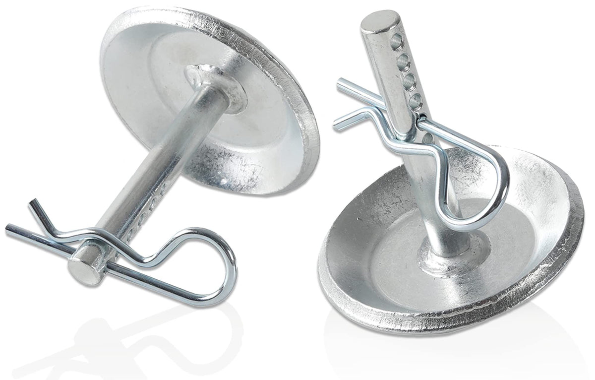 (2-Pack) Replacement Snow Plow Skid Shoes -  Hardened Steel Snow Plow Non-Slip Base - with Quick-Release Cotter Pins