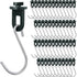 50 Pieces Greenhouse Hooks Hanger Twist Clips Greenhouse Fixing Clips with Stainless Steel S Hooks for Outdoor Garden Hanging Plants Plastic Insulation Netting Shading