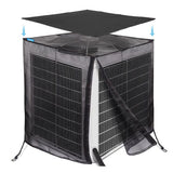 Air Conditioner Covers for Outside, Full Mesh With Detachable Waterproof Top, Breathable & All Seasons, 28 x 28 x 32 Inch Central AC Unit Protector Against Leaves, Weeds, Cottonwood and Debris