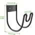 Black Metal Garden Hose Holder - Wall Mounted Water Hose Holder - Hose Hanger Heavy Duty for Water Hose Extension Cords Vacuum Hose (1 Pack)