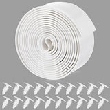 Vinyl Straps for Patio Chair Repair Kit 2'' Wide 10 Ft Long Replacement Straps + 10 Free Rivets for Outdoor Lawn Furniture Chaise Lounge Repair (White)