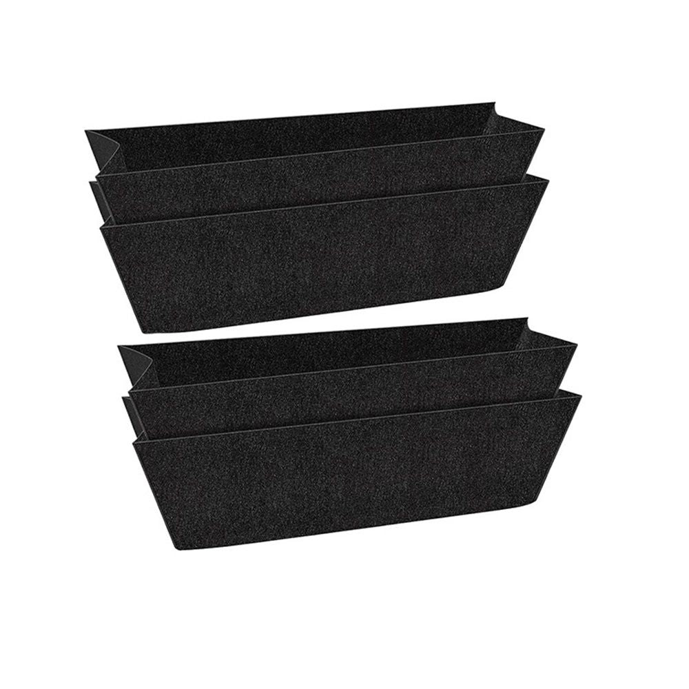 Non-Woven Fabric Plant Grow Bags Replacement Coco Liner Window Basket,Trough Shaped Wall and Deck Mount Planters,Round Hanging Basket (4Pack, 24)