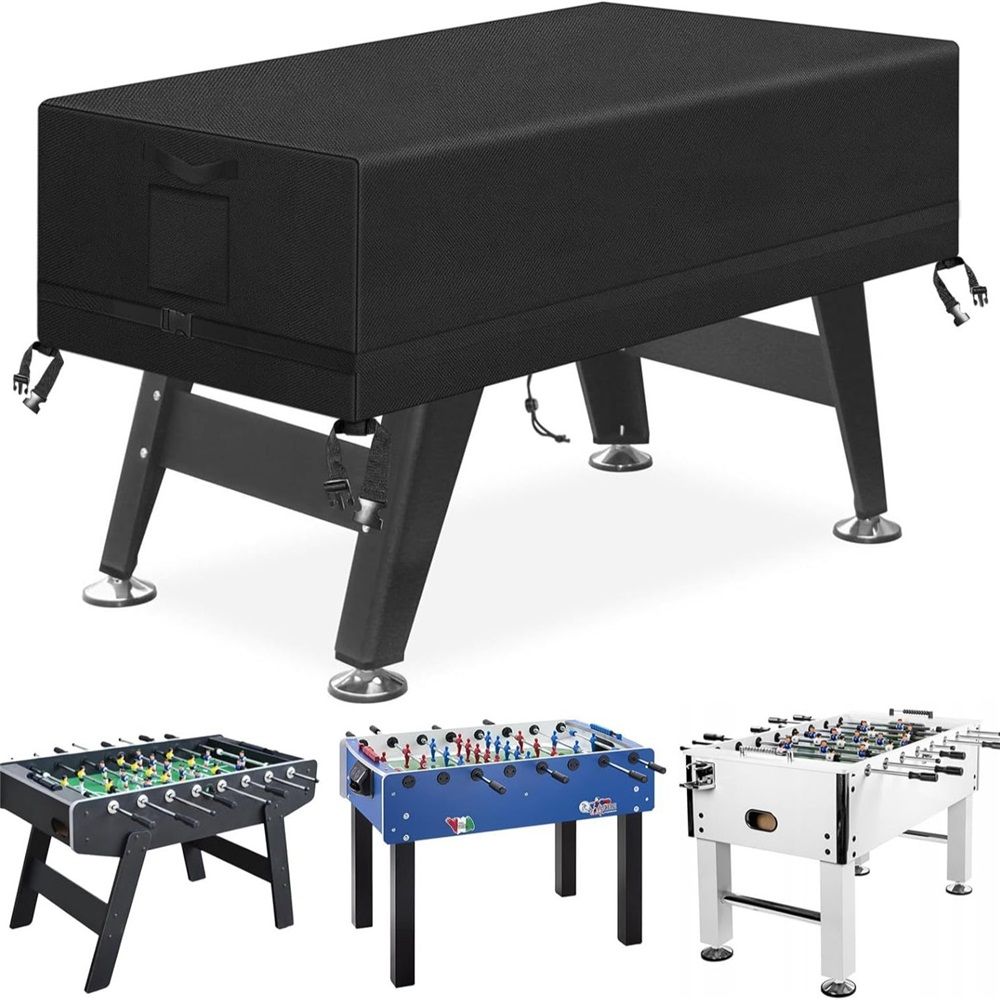 Foosball Table Cover Outdoor Waterproof Soccer Table Cover Heavy Duty Rectangular Patio Football Game 132 x 76 x 147 cm