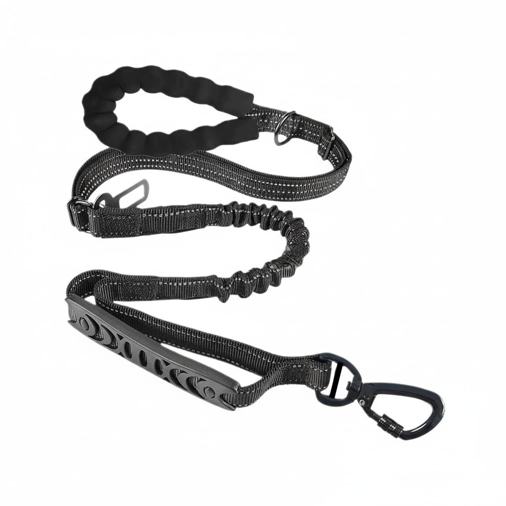 Bungee Leash for Large Dogs That Pull, No Pull Shock Absorbing Dog Leash, Heavy Duty 6.2 FT Tangle（black）