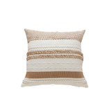 Set of 2 Neutral Decorative Throw Pillow Cover 18x18 Inch for Couch Bed Sofa, Aesthetic Modern Organic Farmhouse Home Decor, Soft Cute Accent Woven Cushion（Only pillowcase）