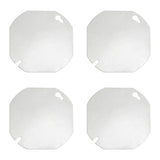 8 Packs Octagon Electrical Box Cover,Metal Junction Box Covers, Blank Flat Outlet Box Cover for 4 inch Octagonal Box