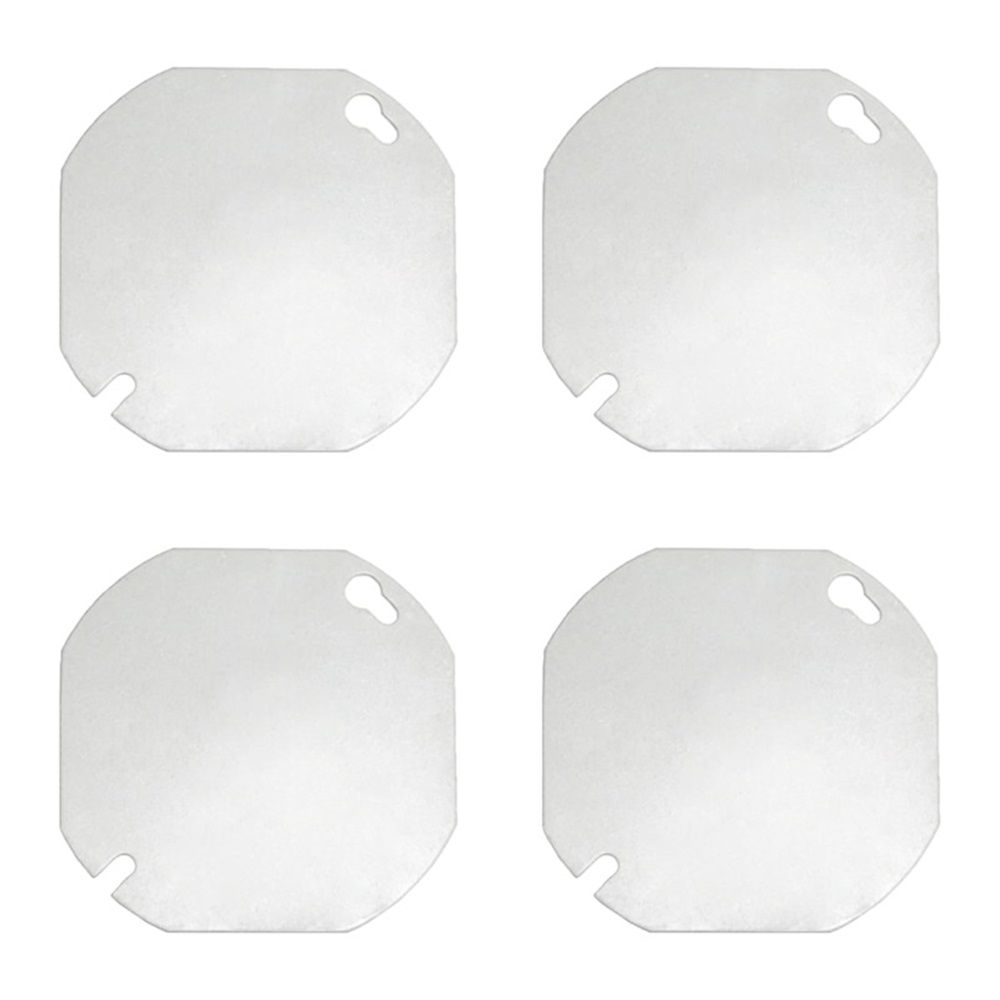 8 Packs Octagon Electrical Box Cover,Metal Junction Box Covers, Blank Flat Outlet Box Cover for 4 inch Octagonal Box