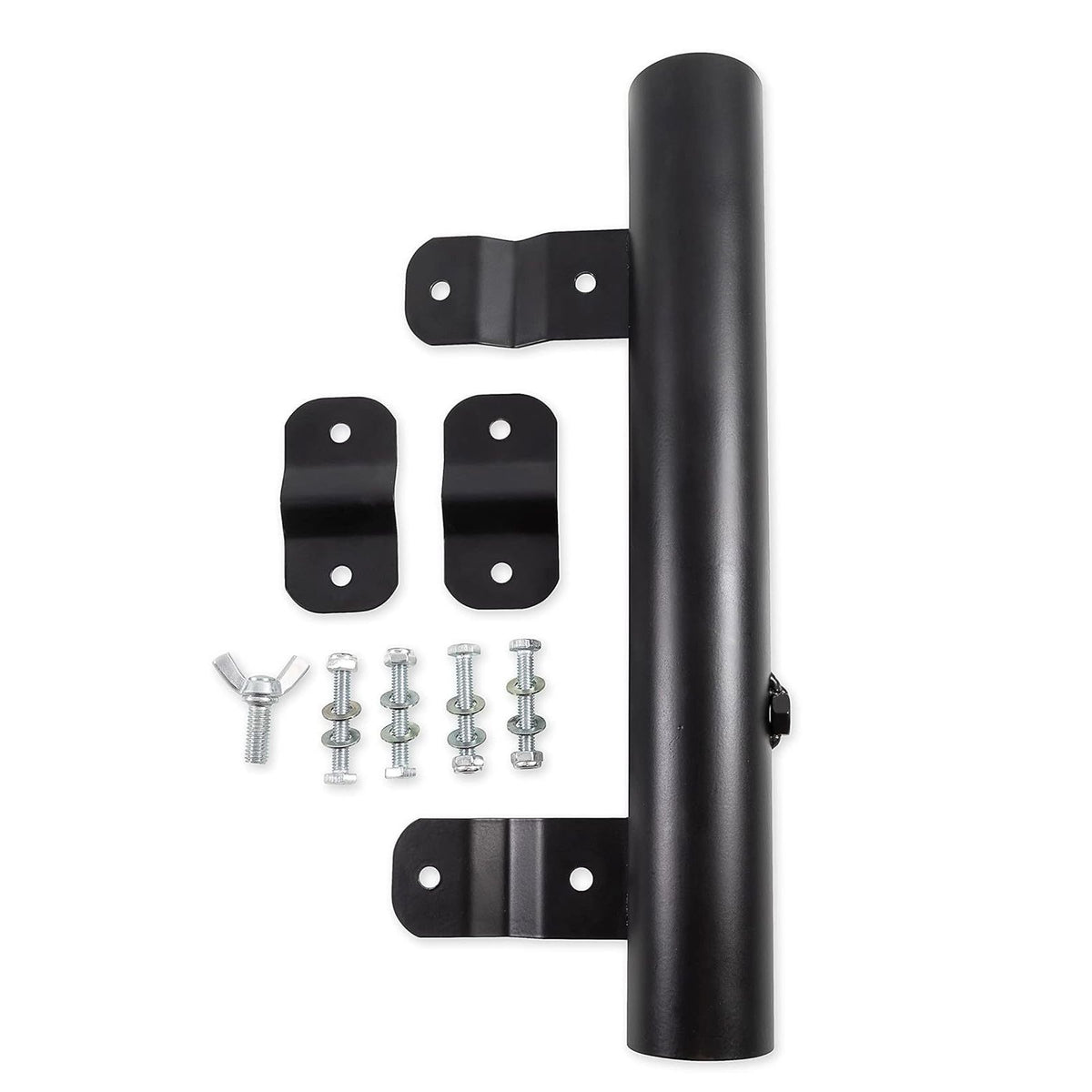 RV Ladder Mounted Flagpole Holder | Allows for a Flag to Fly from Your RV's Ladder | Compatible with Most RV Ladder Rails ,Black