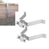 2 pack 4” Heavy-Duty Wall Mount Pair for TV Antenna Mast with Brackets & Lag Bolts, Wall Mount Antenna Mast Clamp V Jaw Bracket Accessories Kit [ Without The Pole ] for TV Ham Outside Home