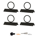 4Pack 2inch Rope Support Holder for Corner Post Drop Ring Brackets Stainless Steel Decorative for Hemp Rope Fencing Stair Deck Railing Ceiling Hook