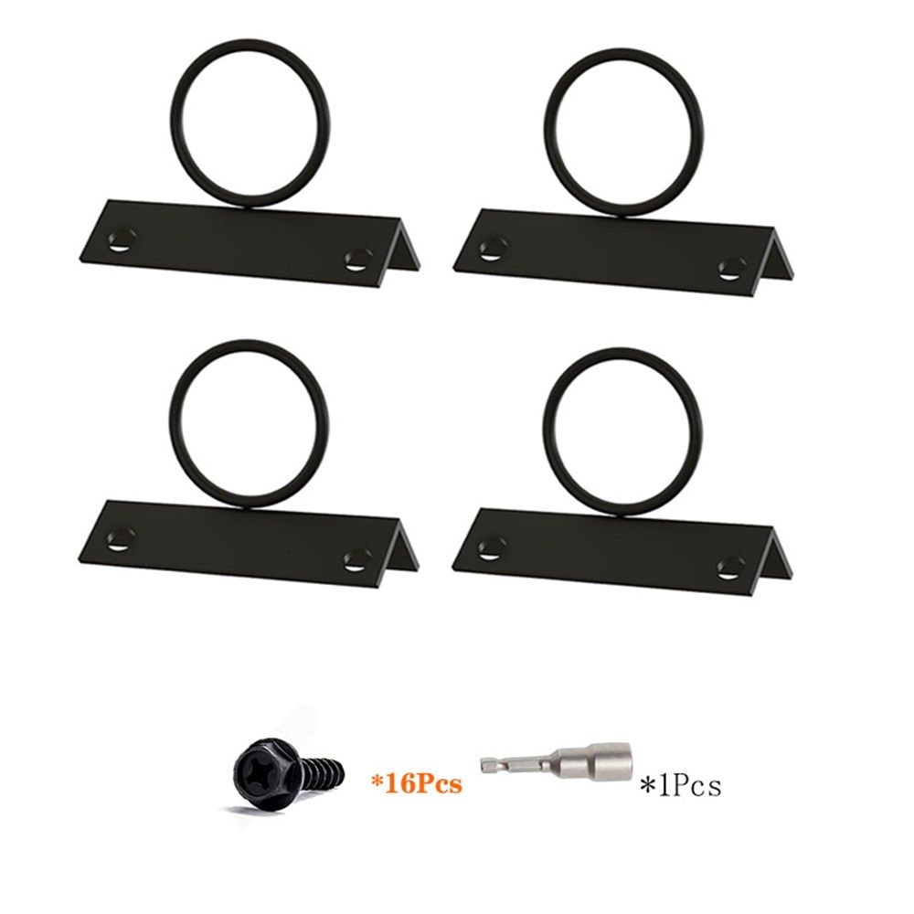 4Pack 2inch Rope Support Holder for Corner Post Drop Ring Brackets Stainless Steel Decorative for Hemp Rope Fencing Stair Deck Railing Ceiling Hook