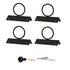 4Pack 2inch Rope Support Holder for Corner Post Drop Ring Brackets Stainless Steel Decorative for Hemp Rope Fencing Stair Deck Railing Ceiling Hook