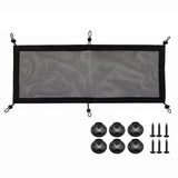 Cable Management net - Under Desk Cable Management Tray - Cable net - Wire Management Under Desk - Cord Organizer (6-pole socket net pocket+6 plum blossom buckles+6 screws)