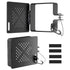 RV Bumper End Cap for 4x4” Square Bumper Plug, Secure RV Sewer Hose Storage Cover with Hinged Access Door and Vent Holes, Rust-Proof Camper Trailer Essentials for Outside 2 Pack