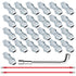 25 PCS M5 Poly Rope Connector Wires Splicer Galvanized Steel Connector Kit for Electric Fences + 3 PCS Polyrope to Polyrope Connector Silicone Copper Conductive Wires + Sleeve Tool