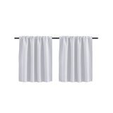 Kitchen Curtains Room Darkening Curtain Tiers Small Window Draperies for Nursery/Dining Room/Bathroom, 42 inch Wide x 36 inch Long, Grayish White, 2 Panels