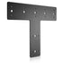 14" x 10" T Shape Steel Flat Bracket (1 pc) with Powder Coating as Mending Plate, Joining Brackets, Connecting Brackets, T Strap. Metal Plate with Holes, T Flat, T Plate for  framing.