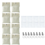 8 Pack Outdoor Curtain Weights, 15oz Outdoor Curtain Sandbag Weighted Bags Drapery Weights Bottom Patio Curtain Weights Bags Holder Clip for Pergola Drapes Cabana Gazebo Garden