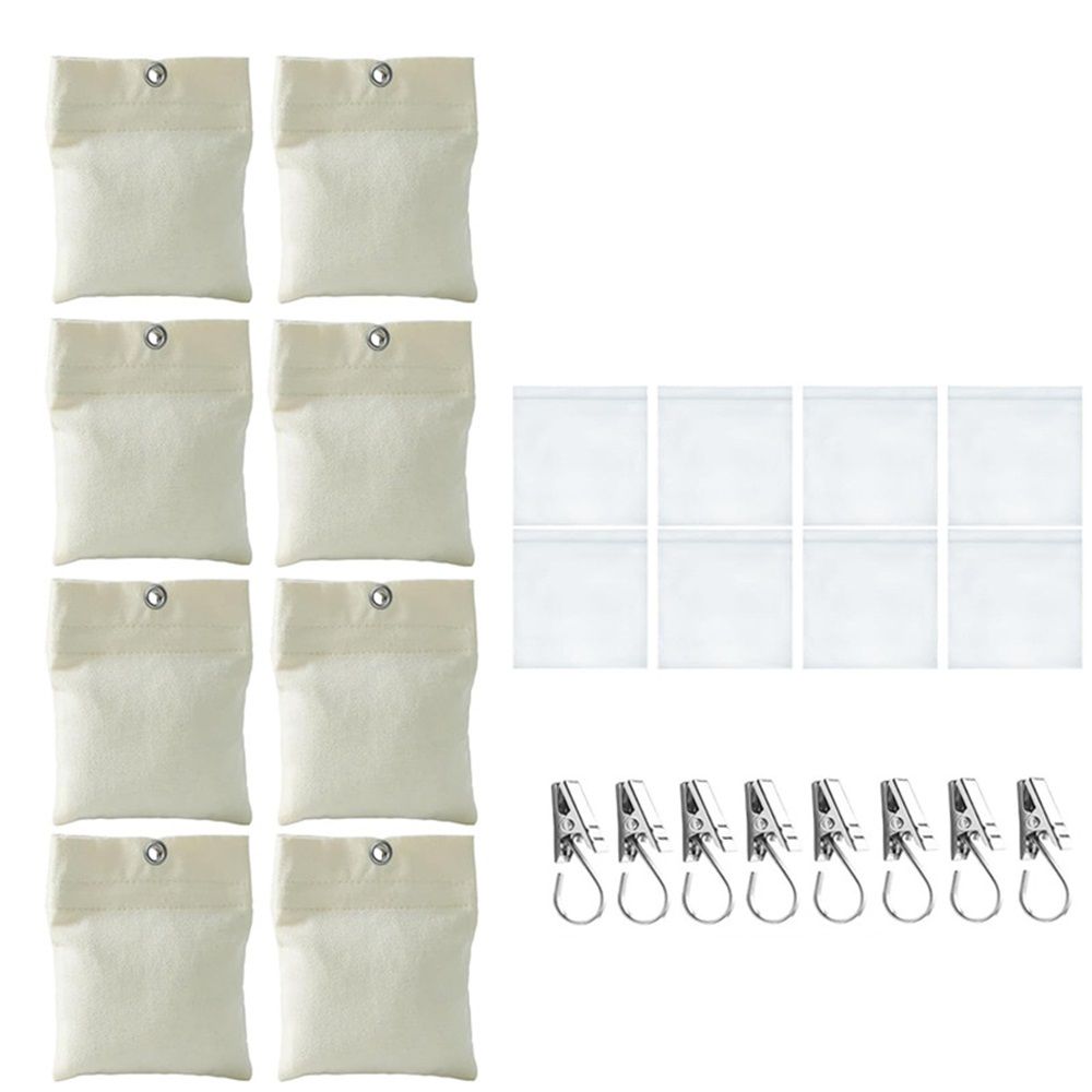 8 Pack Outdoor Curtain Weights, 15oz Outdoor Curtain Sandbag Weighted Bags Drapery Weights Bottom Patio Curtain Weights Bags Holder Clip for Pergola Drapes Cabana Gazebo Garden