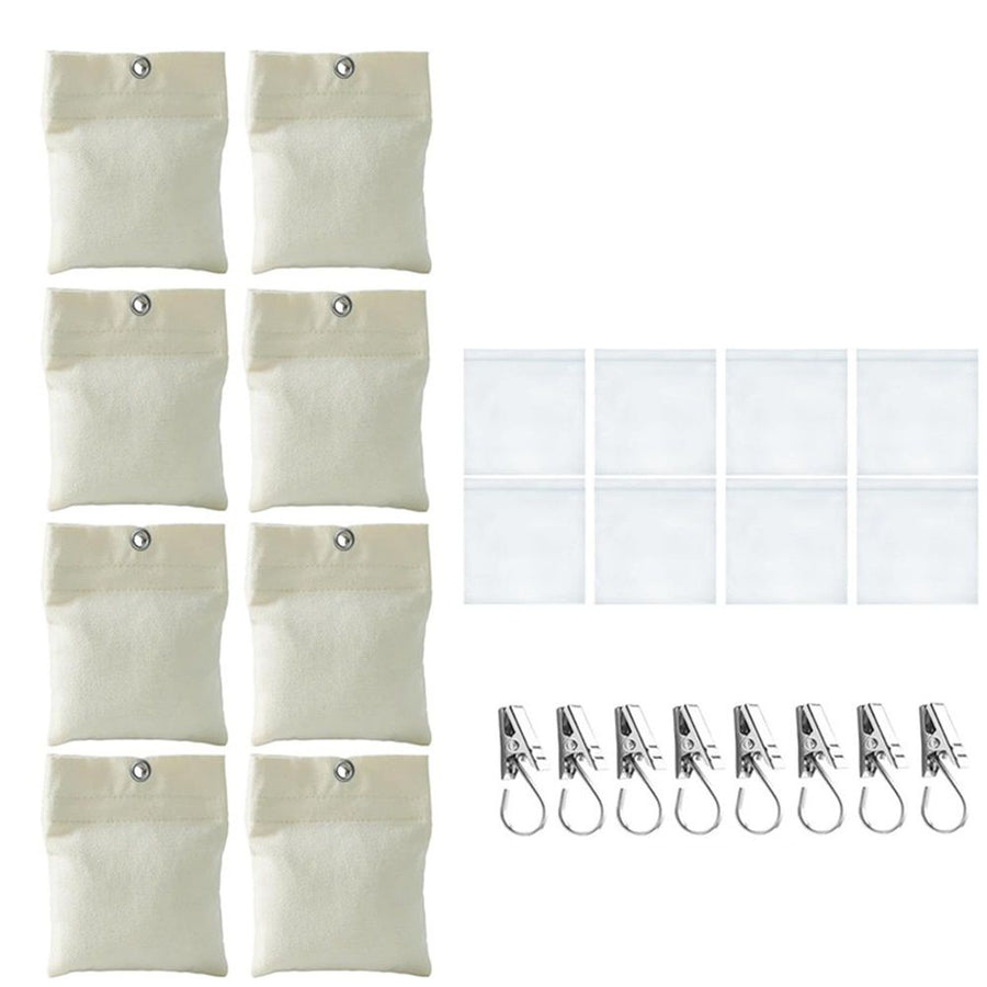 8 Pack Outdoor Curtain Weights, 15oz Outdoor Curtain Sandbag Weighted Bags Drapery Weights Bottom Patio Curtain Weights Bags Holder Clip for Pergola Drapes Cabana Gazebo Garden
