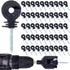 50 Pcs Black Electric Fence Insulator Screw-in Insulator Fence Ring Post Wood Post Insulator and 1 Pc Free Insulator Socket Tool (Grid System Accessories for Animal Husbandry Electronic)