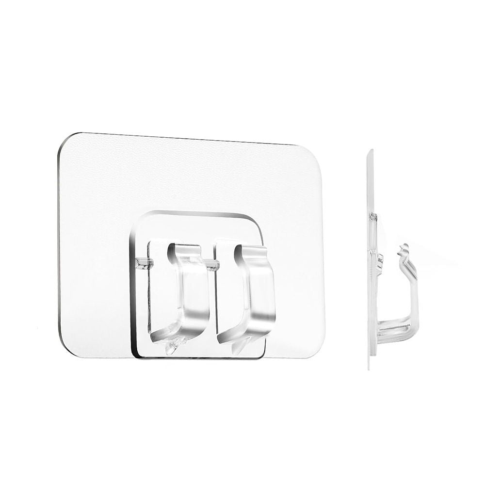Hooks for Outdoor String Lights Clips: 50Pcs Heavy Duty Light Hook with Waterproof Adhesive Strips - Outside Clear Cord Holders for Hanging Christmas Lighting - Outdoors Sticky Clip