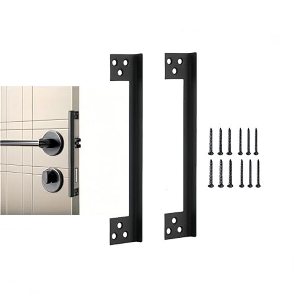 2 Pcs Door Latch Guard Plate 11 Inch Outswing Angle Latch Protector Shield L Shaped Security Reinforcement Striker Plates to Block Access to Door Lock Deadbolt